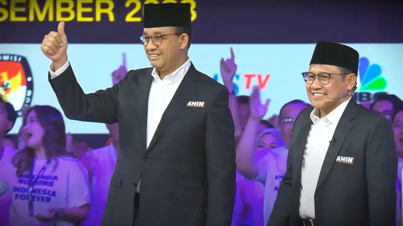 Calon Wakil Presiden Muhaimin Iskandar atau Cak Imin bersama Capres Anies Baswedan