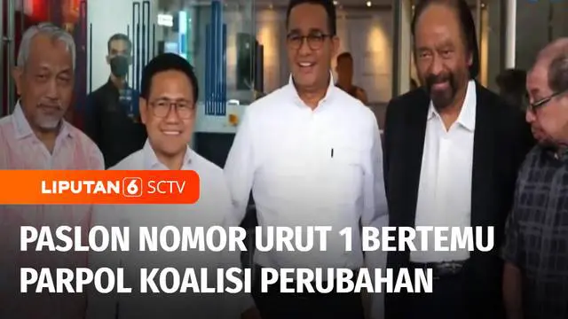 Calon Presiden dan Calon Wakil Presiden nomor urut 1, Anies Baswedan - Muhaimin Iskandar bertemu Ketua Umum partai politik Koalisi Perubahan pada Jumat siang. Salah satu materi yang dibahas adalah soal Hak Angket DPR untuk menyelidiki dugaan kecurang...