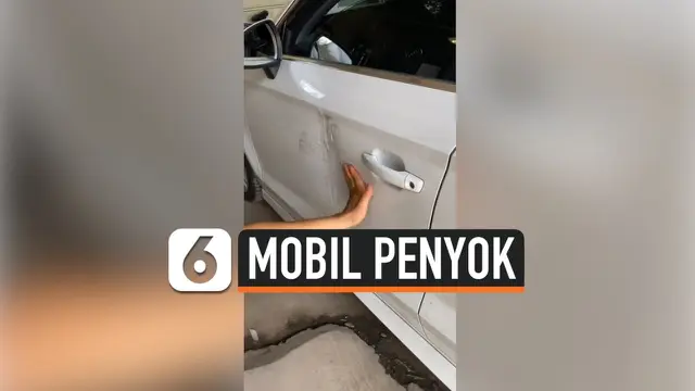 CARA KREATIF WARGANET ATASI BODY MOBIL PENYOK, HANYA PAKAI LAKBAN