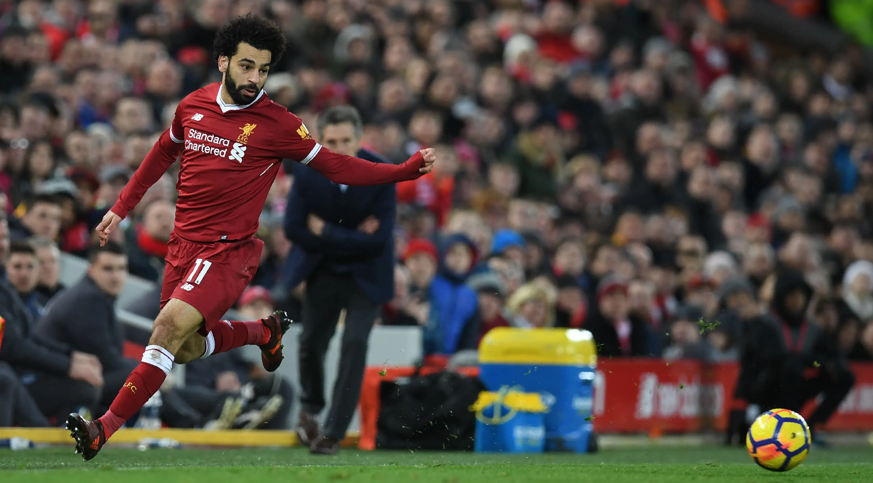 Pemain Liverpool, Mohamed Salah (Paul ELLIS / AFP)