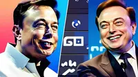 Elon Musk and Mukesh Ambani (Foto by AI) (liputan6.com/Elyza Binta Chabibillah)