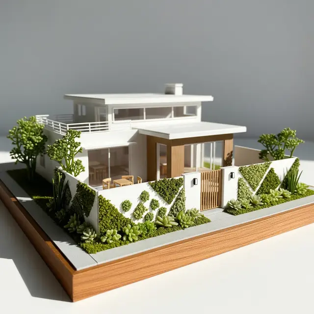 Model Rumah Kecil Tapi Luas dengan Pagar Tanaman Hias Modern Minimalis