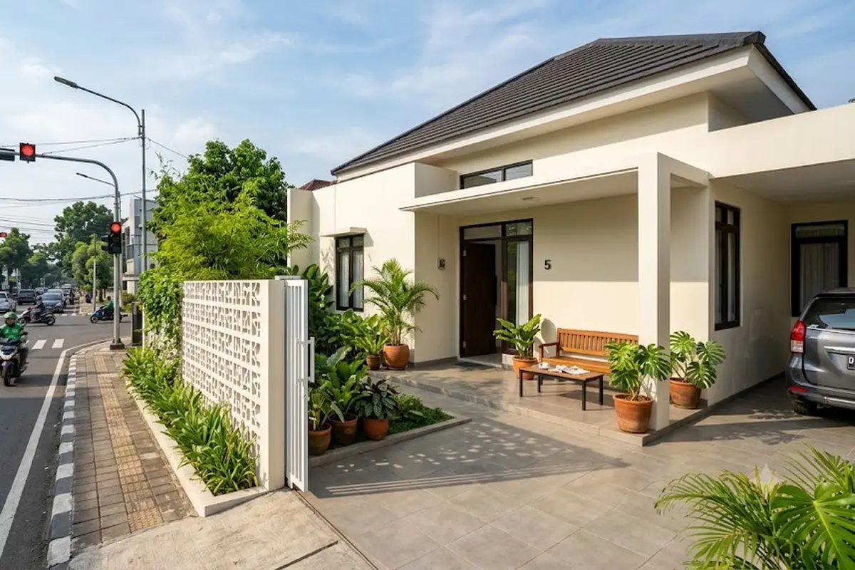 Inspirasi Teras Rumah Dekat Lampu Merah