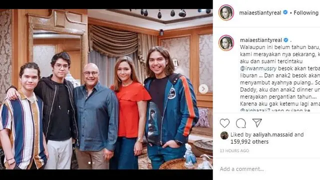 Unggahan Maia Estianty. (Foto: Dok. Instagram @maiaestiantyreal)