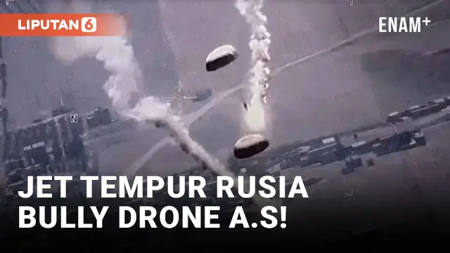 Jet Tempur Rusia Usik Misi Drone AS di Suriah