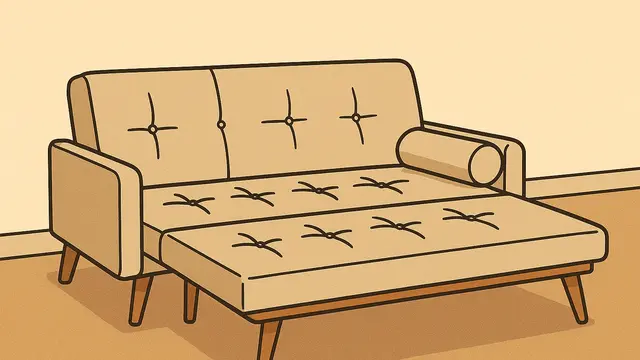 Ilustrasi Sofa Bed.