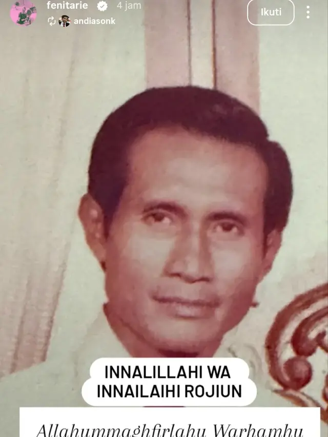 Arie Untung Berduka, Ayahanda Meninggal Dunia