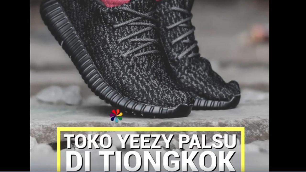 Toko Di Tiongkok Ini Secara Terang-Terangan Menjual Yeezy Palsu. sumberfoto: kincirdotcom