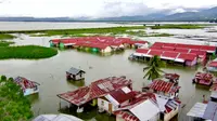 Pemukiman warga Desa Buhu, Kecamatan Telaga Jaya, Kabupaten Gorontalo menjadi langganan banjir saat hujan (Arfandi/Liputan6.com)