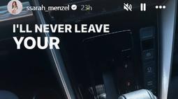 Jalani LDR Inggris – Indonesia, Sarah Menzel habiskan waktu bersama sang kekasih seminggu terakhir. Ini adalah story Instagram Sarah Menzel ketika diantar Azriel ke bandara. Sarah juga unggah foto kebersamaan dengan Azriel di feed Instagramnya disertai dengan keterangan unggahan 'im so lucky to have u' yang artinya adalah aku sangat beruntung memilikimu. (Liputan6.com/IG/@ssarah_menzel)