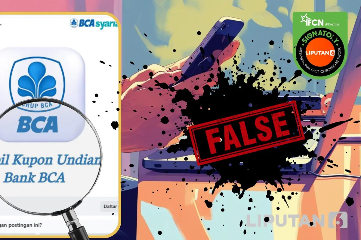 Tangkapan layar Cek Fakta Liputan6.com atas klaim link cetak kupon program undian Gebyar BCA