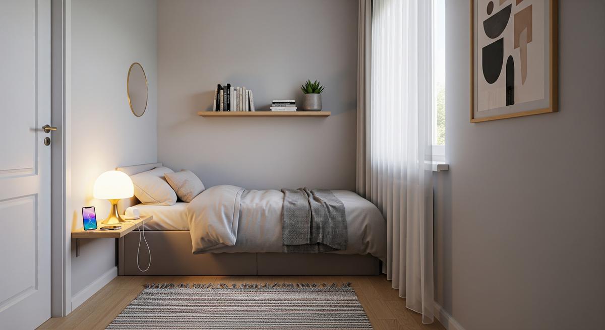 Inspirasi Kamar Tidur Ukuran 2x3 agar Tetap Nyaman/Gemini AI