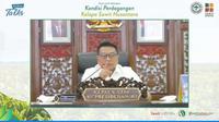 Kepala Staf Kepresidenan (KSP) Moeldoko dalam webinar Kondisi Perdagangan Kelapa Sawit Nusantara, Kamis (21/7/2022).