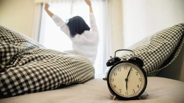 Ilustrasi bangun pagi, bangun tidur, pagi hari