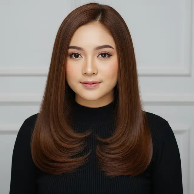 Model Rambut Warna Coklat Caramel Full Color