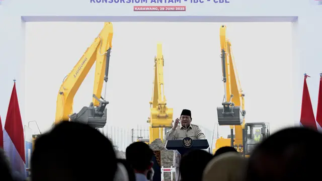 Prabowo Groundbreaking Ekosistem Industri Baterai Kendaraan Listrik Terintegrasi di Karawang
