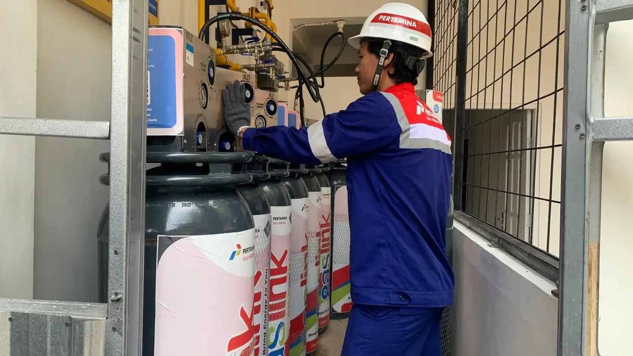 Instalasi penyaluran compressed natural gas (CNG). (Liputan6.com/Deon)