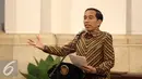 Presiden Jokowi memberikan pidato saat peresmian Pencanangan SE 2016 di Jakarta, Selasa (26/4). Jokowi memerintahkan agar BPS menjadi satu-satunya sumber data pemerintah untuk memudahkan pengambilan kebijakan. (Liputan6.com/Faizal Fanani)