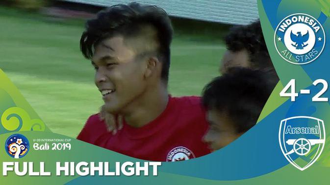 Video Highlights U 20 International Cup 2019 Indonesia All Stars Vs Arsenal 4 2 Indonesia Bola Com