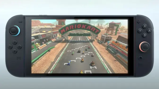

<p>Harga Nintendo Switch 2. (Doc: Nintendo)</p>
<p>“/></p>
<p>Both sticks also have an additional trigger button on the back, next to the L/R button.</p>
<p>The company still maintains the layout of the power and volume buttons on the top of the console, alongside cooling vents, a headphone jack, and a second USB-C port.</p>
<p>Nintendo has also changed the design of the stand on the back of the console, now it is designed in a larger U shape. This way, the hybrid console can stand more stably when used in tabletop mode.</p>
<p>The tech giant also introduced a new dock compatible with this console. In the video, they show off a short demo of the game Mario Kart 9 which looks like it will be one of the mainstay games for this console.</p>
<h2 id=