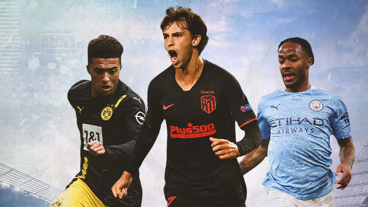 Ilustrasi - Jadon Sancho, Joao Felix, Raheem Sterling