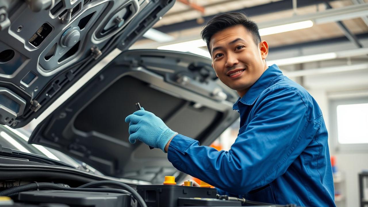 cara melepas aki mobil