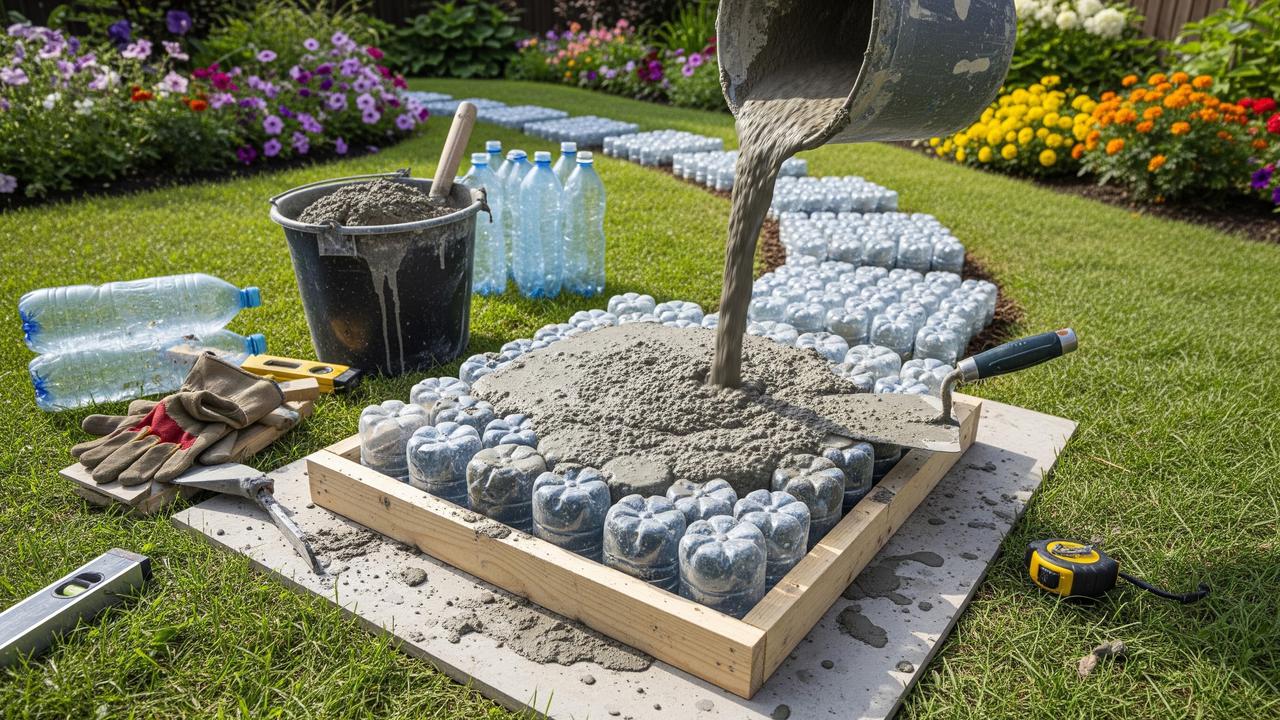 Batu Pijakan dari Botol Plastik Bekas.