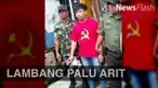 Aparat Koramil Ciputat menangkap Susanto lantaran menggunakan kaus bergambar palu arit, di Jalan Aria Putra, Kecamatan Ciputat, Tangsel.