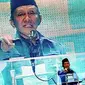 Ketua Majelis Permusyawaratan Partai Amanat Nasional (MPP-PAN) Amien Rais, menyampaikan pidatonya saat pembukaan Konggres ke-3 PAN, di Batam, Kepri. (ANTARA)