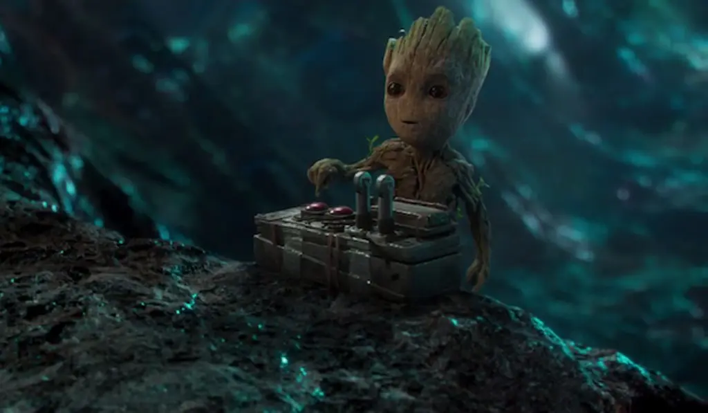 Melihat kelucuan Baby Groot di trailer Guardians of the Galaxy 2. (Via: CinemaBlend)