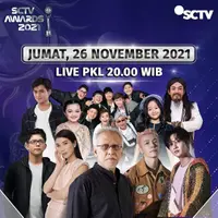 SCTV Awards 2021 digelar malam puncaknya, Jumat 26 November 2021 pukul 20.30 WIB live di SCTV