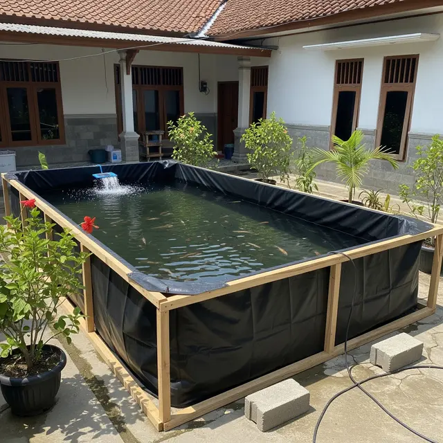 Ilustrasi Kolam Terpal Mini