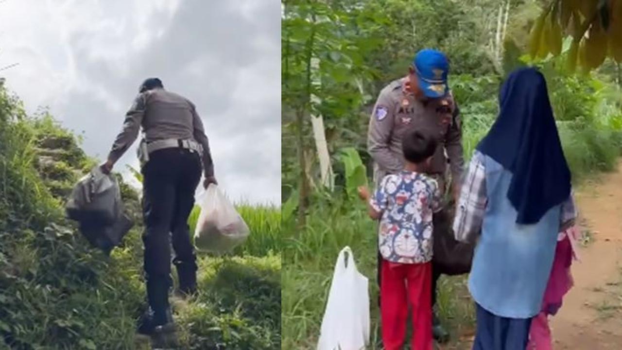 Kisah Empat Kakak Beradik Ditinggal Ibu Tanpa Pamit Bikin Perwira Polisi Beraksi, Datangi Rumah di Atas Gunung