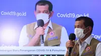 Ketua Satgas Penanganan COVID-19 Doni Monardo menyampaikan rata-rata pemeriksaan spesimen mencapai 270.000 dari sekitar 33.000 orang per hari saat dialog di Graha BNPB, Jakarta, Kamis (22/10/2020). (Tim Komunikasi Publik Satgas COVID-19)