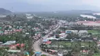 Foto udara menunjukkan rumah-rumah dengan atap yang hancur di kota Santa Ana, provinsi Cagayan, sebelah utara Manila pada Jumat 8 November 2024. (John DIMAIN/AFP)