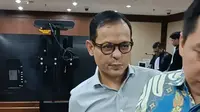 Mantan Komisaris Utama PT Laman Tekno Digital, Naek Parulian Wasington Hutahaean alias Edward Hutahean di PN Tipikor Jakarta Pusat, Kamis (4/7/2024). (Foto: Merdeka.com/Rahmat Baihaqi).