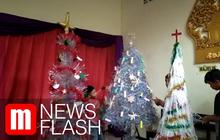 VIDEO: Ribuan Sampah Plastik Disulap Jadi Pohon Natal Hiasi Gereja di Malang
