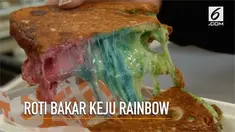 Menyambut Paskah, toko roti di Inggris membuat menu baru, yakni roti bakar keju rainbow.
