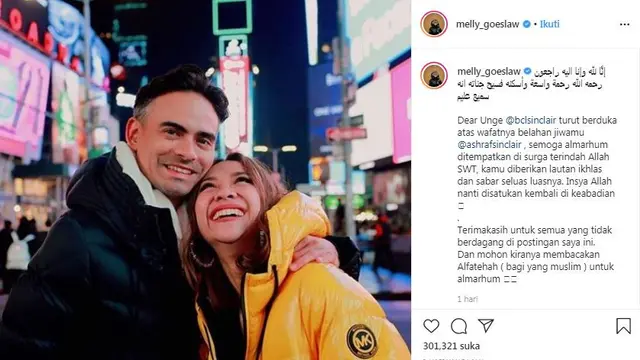 Unggahan Melly Goeslaw. (Foto: Instagram @melly_goeslaw)