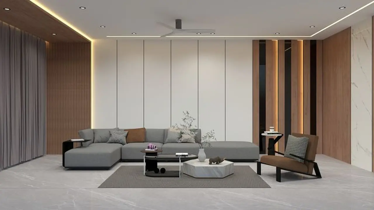 Plafon minimalis untuk rumah kecil (Foto: Pixologic Interior on Pinterest)