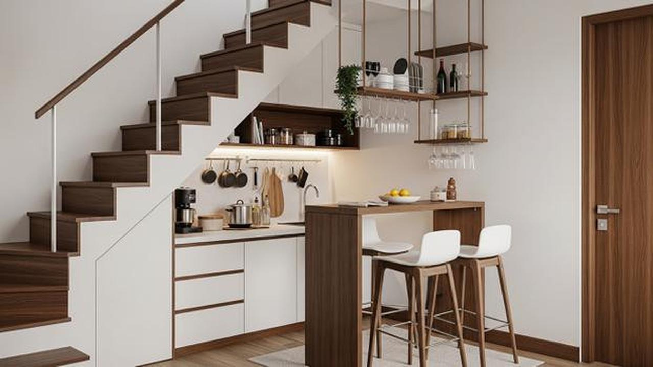 8 Model Dapur Bawah Tangga Rumah Minimalis, Hemat Tempat dan Tetap Estetik