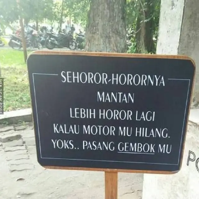 6 Tulisan Nyeleneh di Tempat Parkir Ini Kocak Banget, Bikin Ngakak