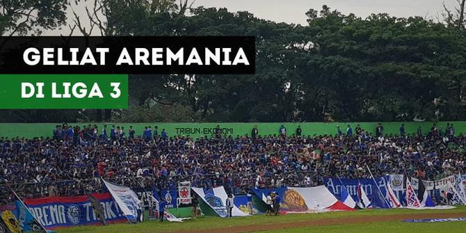 VIDEO: Antusiasme Aremania Dukung Arema Indonesia di Liga 3