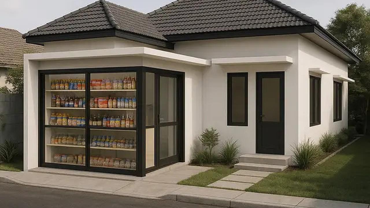 6 Desain Rumah L-Shape dengan Warung Kecil di Depan, Estetik dan Fungsional