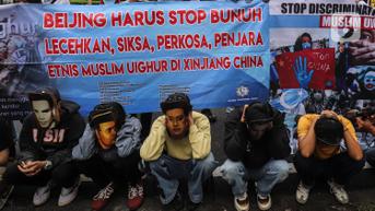 Massa Demo Kedubes China di Jakarta, Kecam Kekerasan Terhadap Muslim Uighur