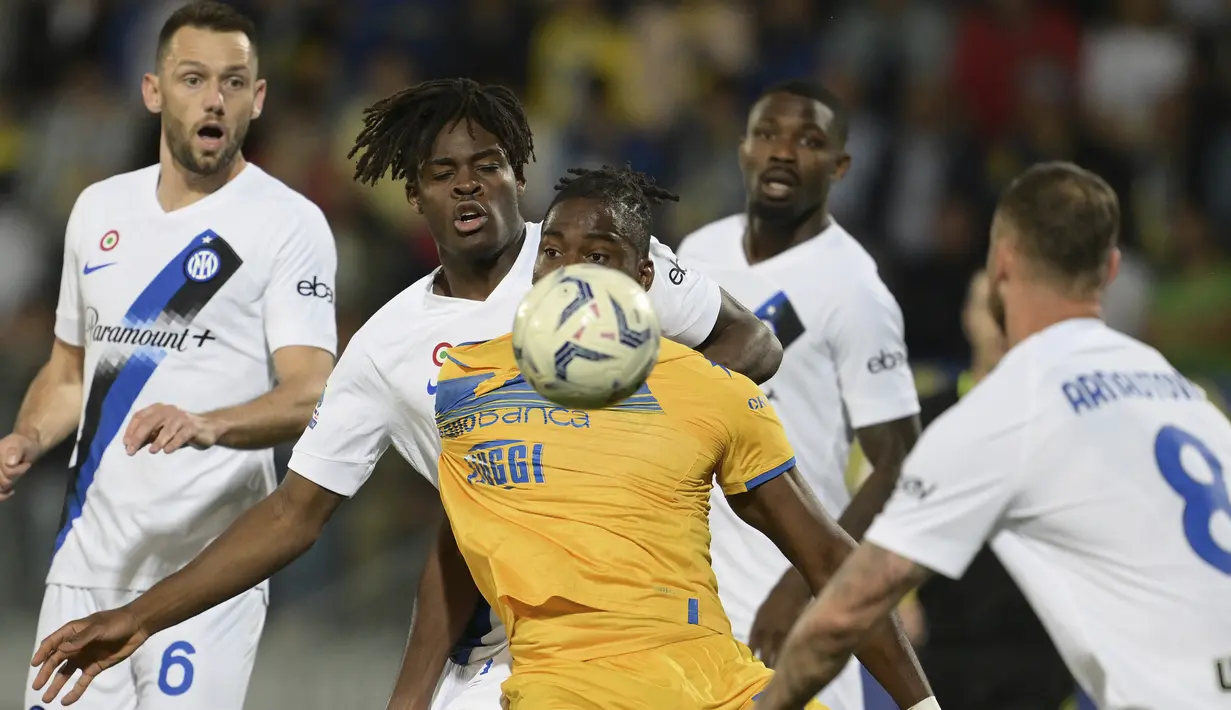 Sementara itu Frosinone berada di posisi 17 klasemen sementara dengan raihan 32 angka. (Alfredo Falcone/LaPresse via AP)
