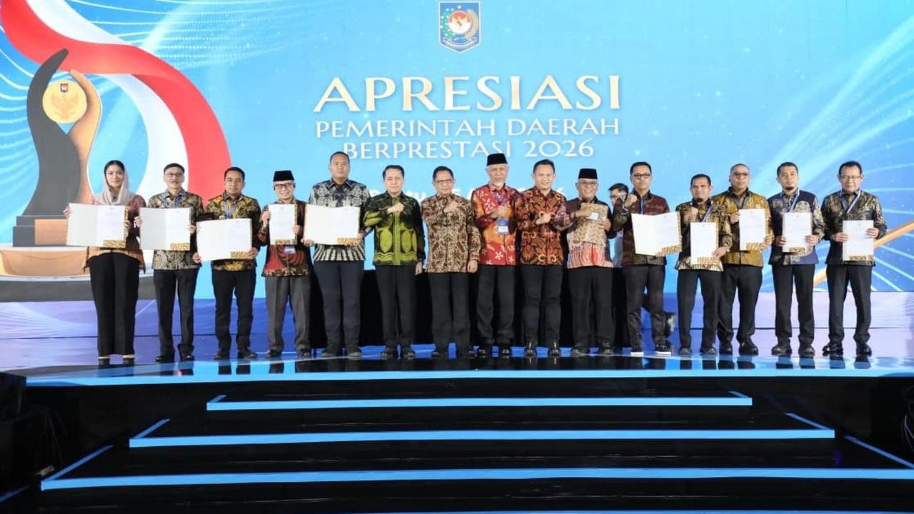 Mendagri Tito dalam acara Malam Anugerah Apresiasi Pemerintah Daerah Berprestasi Tahun 2026