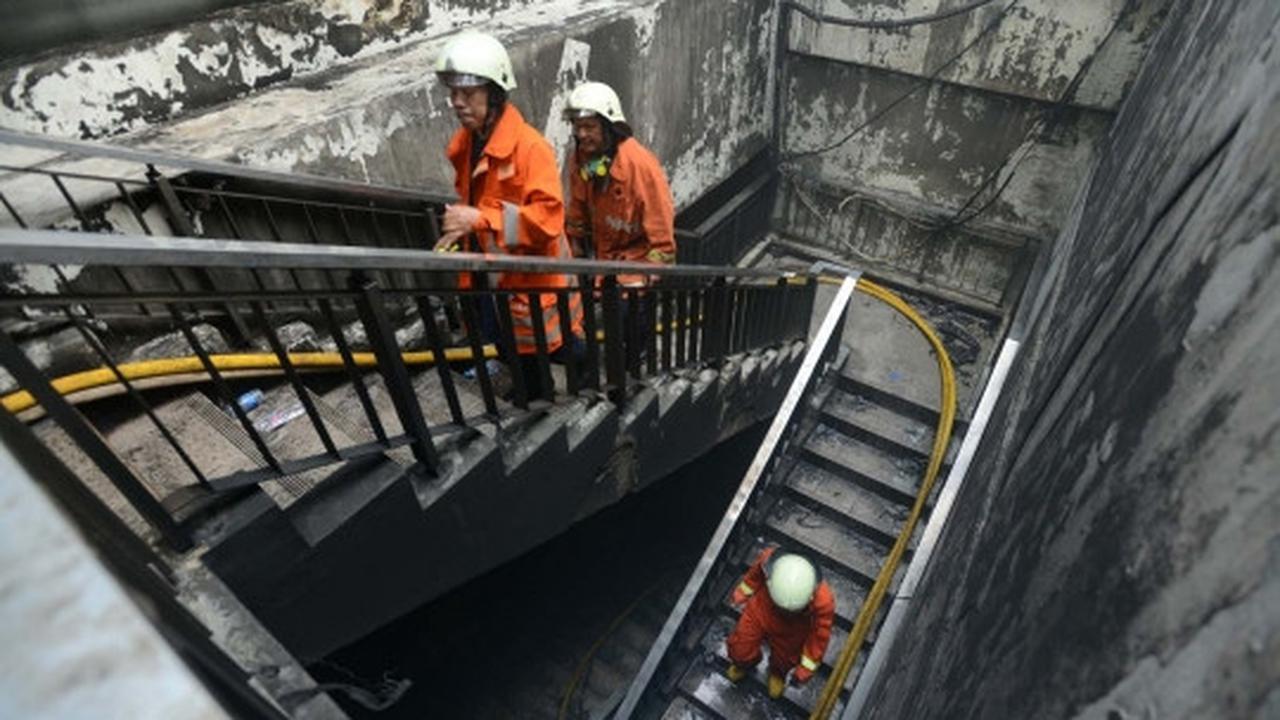 Kondisi hangus basement Dirjen Pajak usai dilalap si jago merah