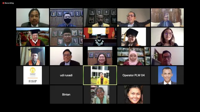 UI menggelar sidang promosi doktor Said Romadlan secara online (Istimewa).