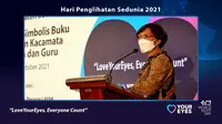 Evie Suranta Tarigan, ketua umum Yayasan LAYAK dalam acara peringatan hari penglihatan sedunia, 21 Oktober 2021